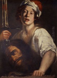 David mit dem Haupt Goliaths by Paolo Guidotti