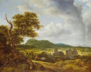 Landscape with a Village by Jacob Van Ruisdael