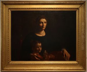 Portrait of a woman with a young girl