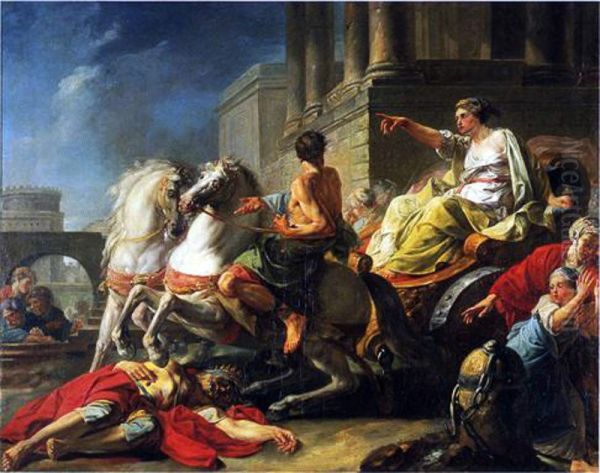 Tullia Drives over the Corpse of her Father - view 1