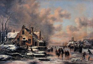 Winter Landscape by Nicolaes Molenaer