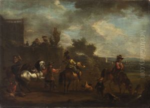 Ausritt zur Jagd by August Querfurt