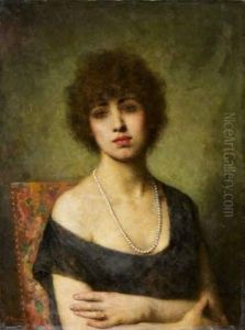 Femme Au Collier De Perles by Alexei Alexeivich Harlamoff