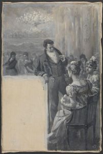 Illustrasjon til diktet "Drommesyn" i Henrik Wergeland, Den engelske lods by Wilhelm Peters