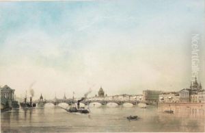 Panoramic View Of St. Petersburg by Iosif Iosifovic Charlemagne