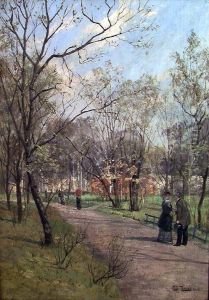 The Park of the Royal Palace, Oslo by Frits Thaulow