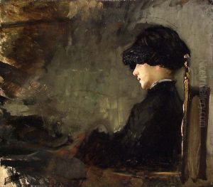 Kunstnerens hustru Nicoline Peterssen, fodt Gram by Eilif Peterssen