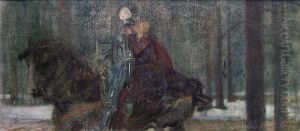 Rikeball og stolt Gudbjorg by Eilif Peterssen