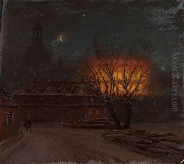 Winter Evening in Dresden - view 1