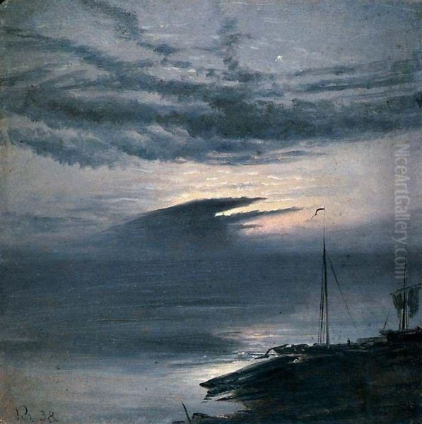 The Elbe by Moonlight - view 1