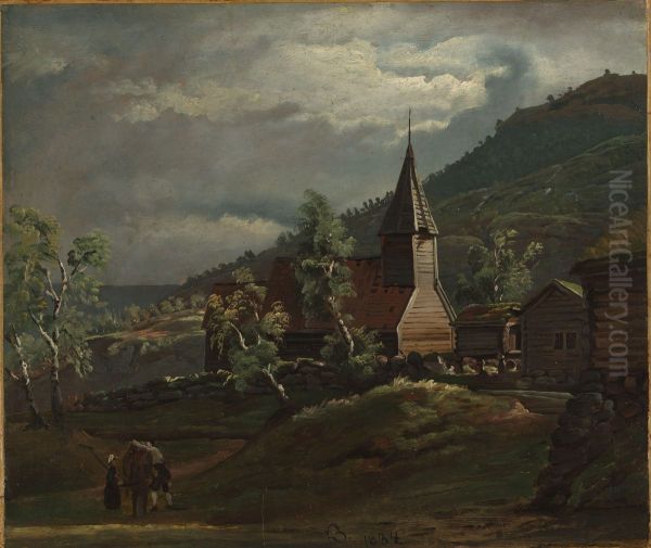 The Church at Gaupne in Sogn - view 1