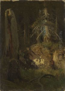 Skogstudie by August Cappelen