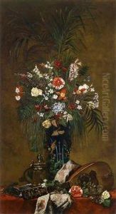 Stilllife With Flowers And Lute