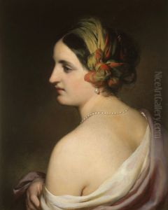 Frau im Profil by Friedrich von Amerling