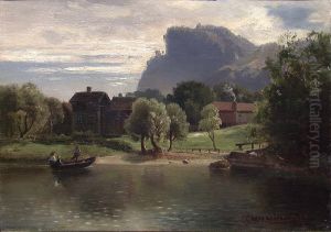 Landscape with a Farm by Christian Wexelsen