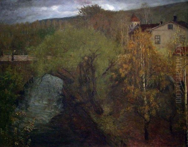 The Bridge "Geitebrua" over Loelven in Oslo - view 1
