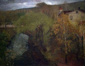 The Bridge "Geitebrua" over Loelven in Oslo by Halfdan Strom