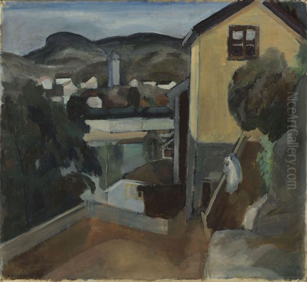 The yellow House in Risor - view 1
