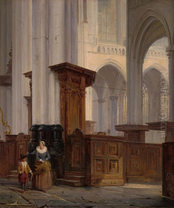 Interieur van een gotische kerk Interieur van een gotische kerk