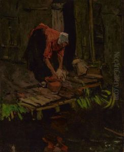 Wasvrouwtje ("Studie te Noorden") by Floris Verster
