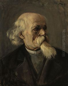 Mansportret by Lenbach Franz Von