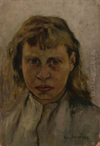Portret van een meisje by Anthon van Rappard