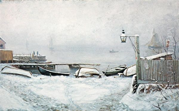 The Coast at Drobak in December - view 1