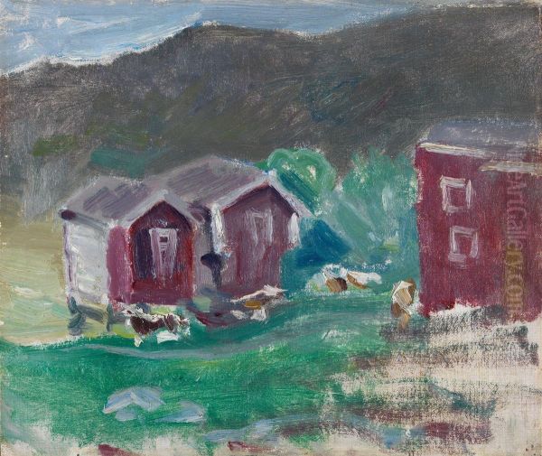 Sketch of the Farm Ase in Telemark - view 1