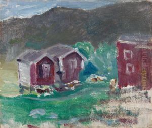 Sketch of the Farm Ase in Telemark by Halfdan Egedius