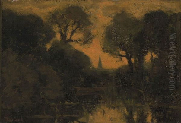 Bomen bij avond ('Zonsondergang') - view 1