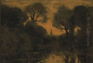 Bomen bij avond ('Zonsondergang')