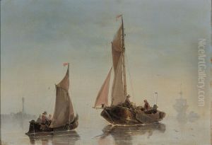 Calm Sea with Fishing Boats by Albert Van Beest