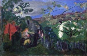 Landscape with Figures by Nikolai Astrup