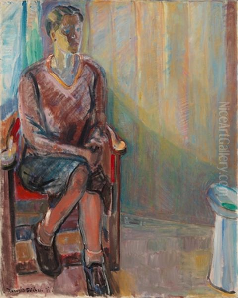 Seated Woman in an Interior - view 1