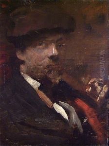 Portrait of the Danish Painter Frants Henningsen by Hans Heyerdahl