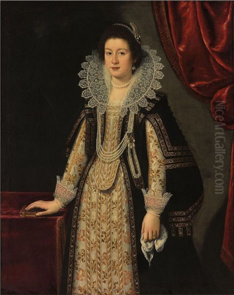 Portrait of a woman, possibly Maria Magdalena of Austria, wife of Cosimo II de' Medici - view 1