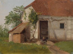 Farm at Goldsheim by Adolph Tidemand