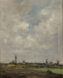 Gezicht op Den Haag by Jacob Maris