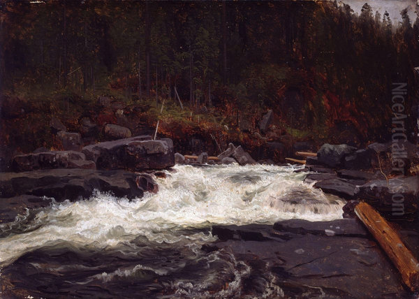 Waterfall in Telemark, Study for Inv.No. 427 - view 1