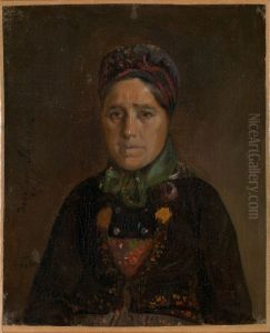 Portrait of Ingeborg Skjonne from Numedal Portrait of Ingeborg Skjonne from Numedal