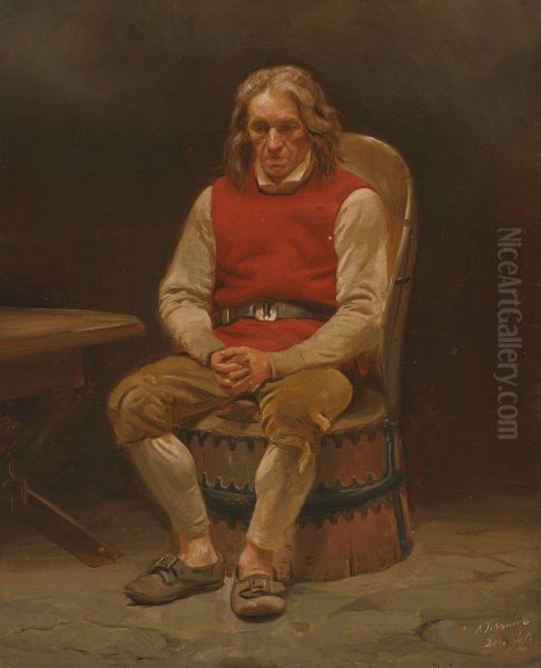 Seated Farmer, Study for Haugianerne - view 1