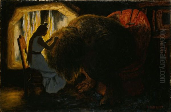 The Princess picking Lice from the Troll - view 1