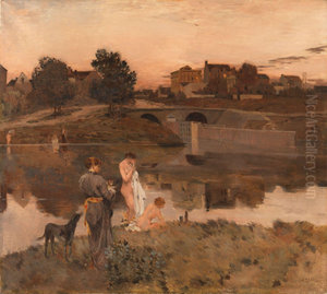 Evening in Auvers Evening in Auvers