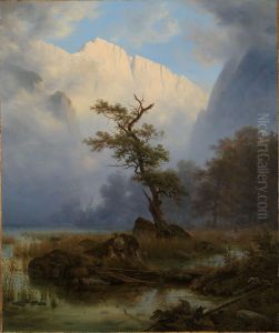 Duck-shooting an Autum Morning by Konigssee by Thomas Fearnley