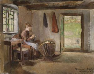 Farm Interior, Skotta in Baerum by Harriet Backer