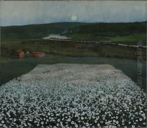 Flower Meadow in the North by Harald Oscar Sohlberg