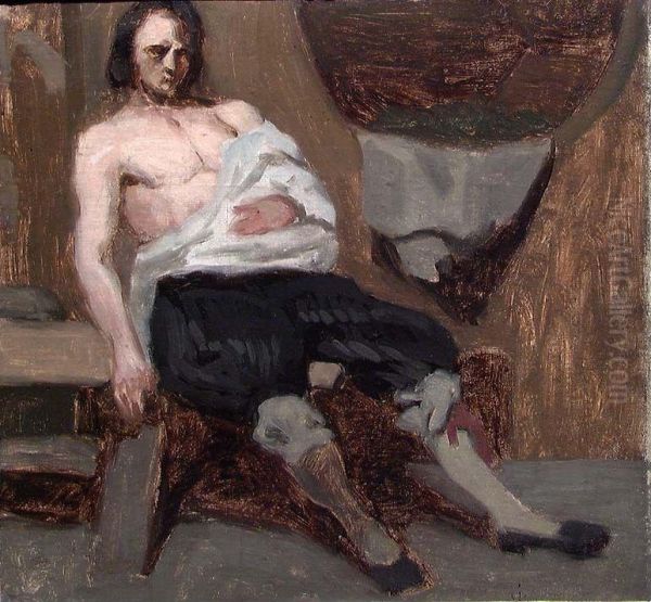 Wounded Man. Study for Fight in an old Farm House - view 1