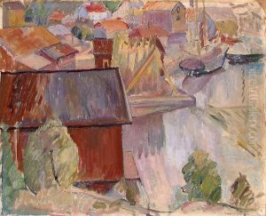 View from Brevik in Telemark by Oluf Wold-Torne