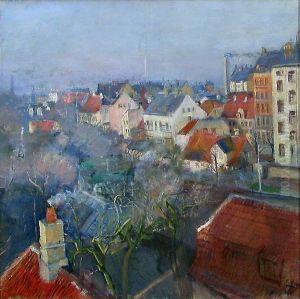 Fra Frederiksberg, Kobenhavn by Christian Krohg