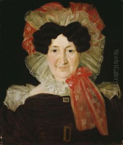 Portrait of Mrs. Ingeborg Moinichen, b. Roring by Mathias Stoltenberg